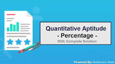 Quant Practice Problems: Percentage Quant Practice Problems: Percentage