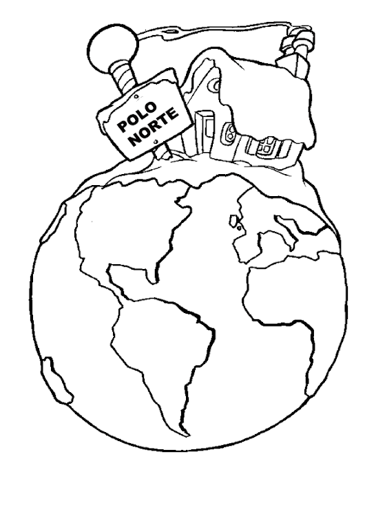 dibujo del polo norte para colorear