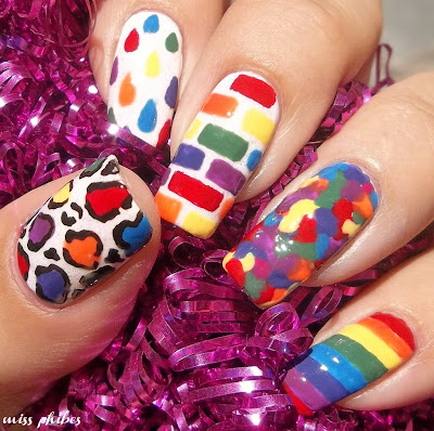 Nail art Rainbow