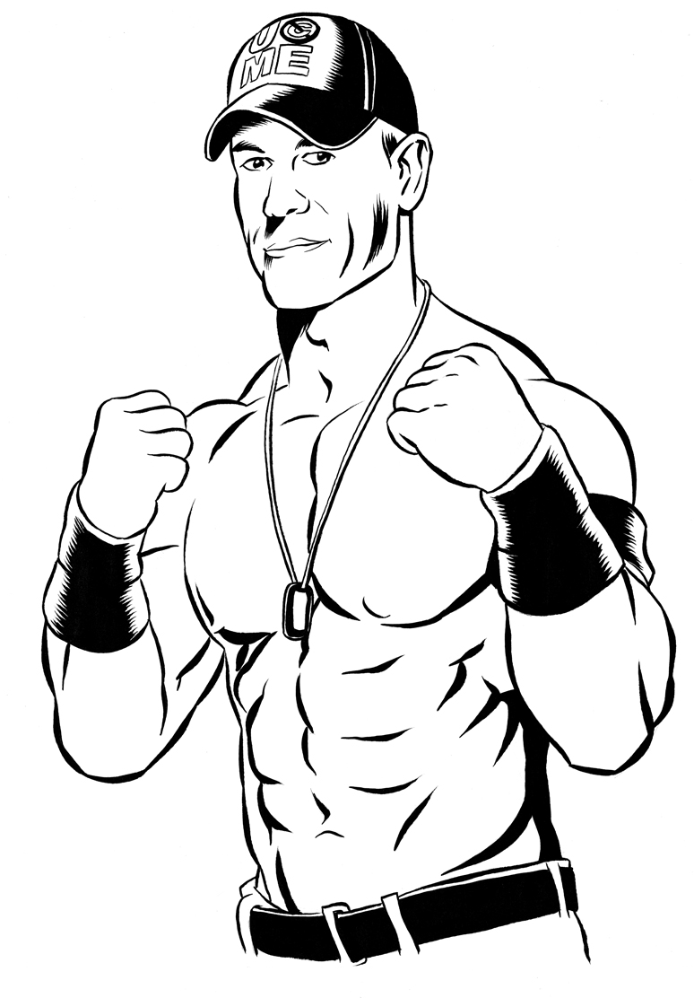 john cena coloring pages wrestling urso - photo #10