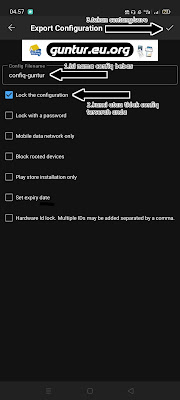 isi nama file confiq dan pilihan pengaturan Isi nama confiq dan pengaturan lainnya