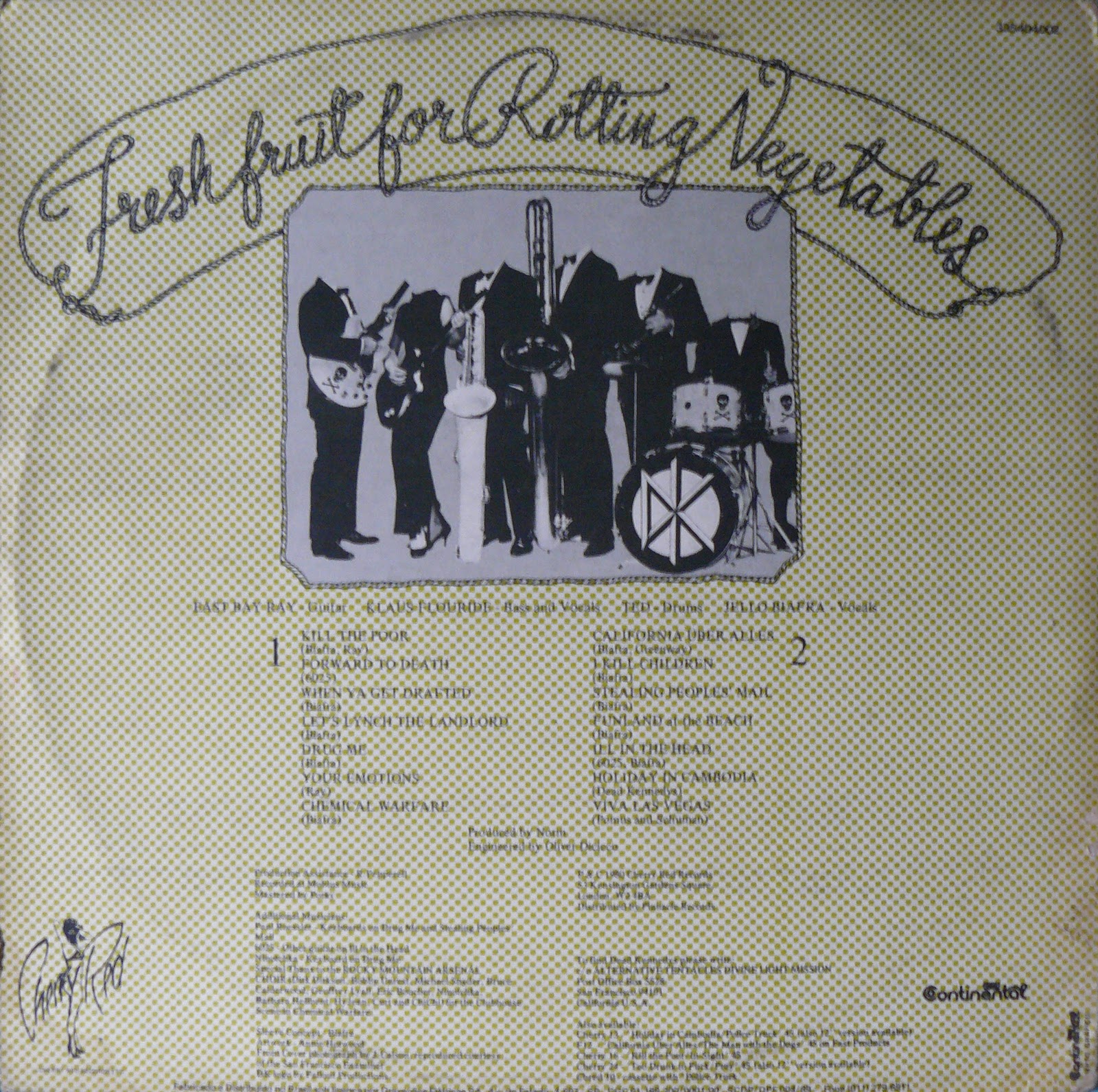 Graphic Art Music Fresh Fruit for Rotting Vegetables