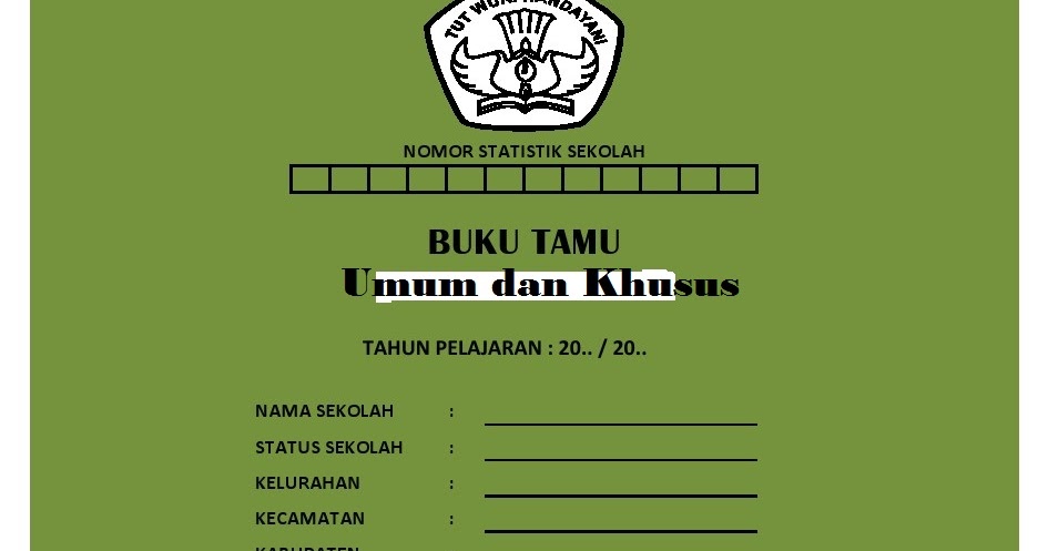 Contoh Format Buku Tamu Umum dan Khusus Sekolah
