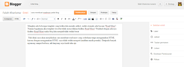 Cara Menciptakan Readmore Pada Blog | Belajar Belajar ...