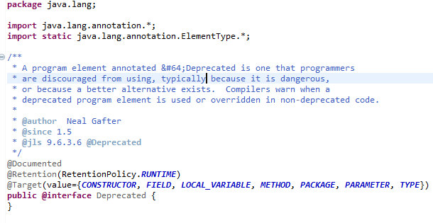 what is @deprecated annotation in java