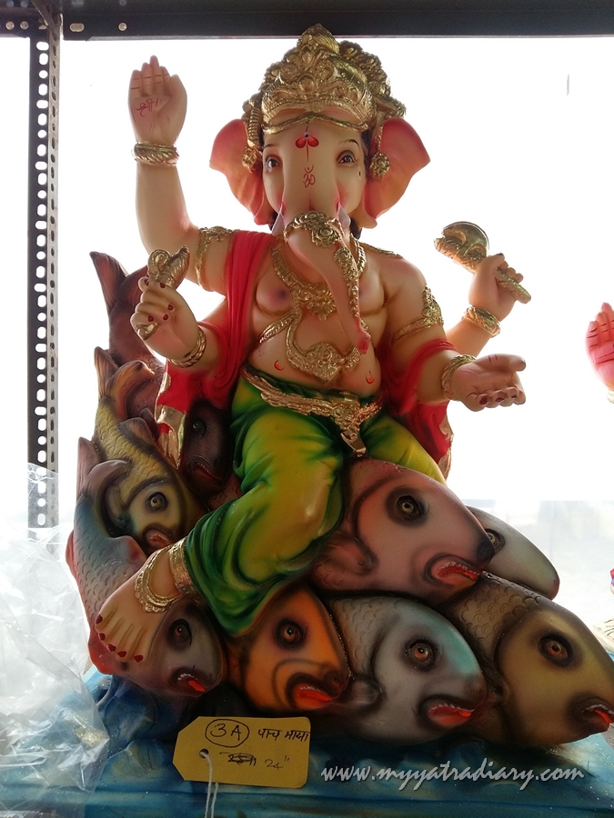Ganesha on a fish, Ganesh Chaturthi, Mumbai