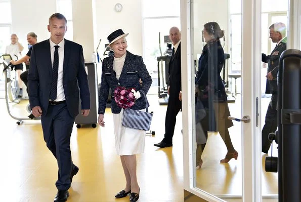 Queen Margrethe visited Borup School, Koege Mini-Town and Rehabilitation Center in Koege. Royal yacht Dannebrog