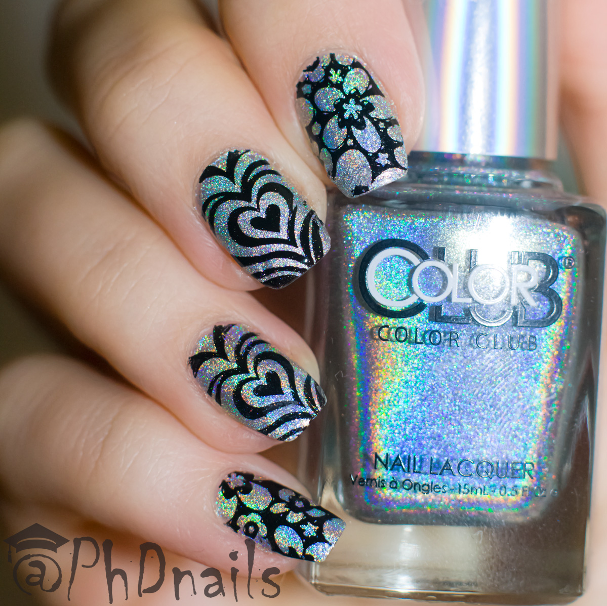 PhD nails: Color club Harp on it swatch and stamping nail art ...
