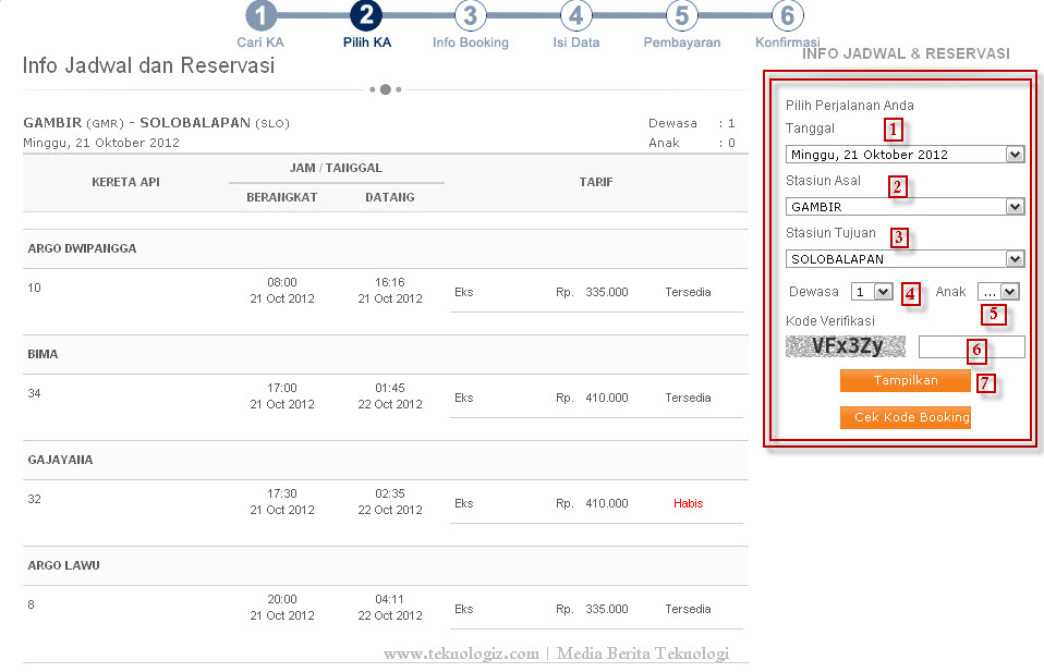 Daftar Harga Tarif Kereta Api | Jadwal Dan Cara Pemesanan