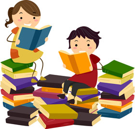 kitap okuyan çocuklar