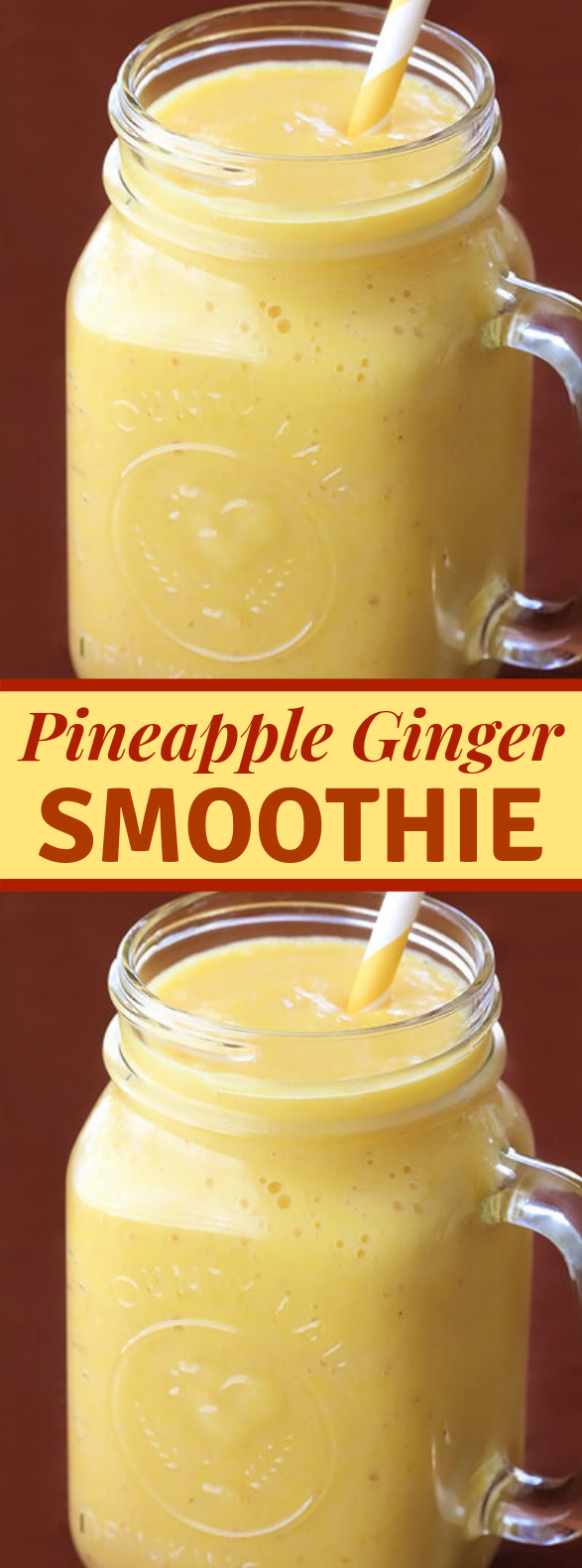 PINEAPPLE GINGER SMOOTHIE #gingerdrink #vegetarian PINEAPPLE GINGER SMOOTHIE #gingerdrink #vegetarian