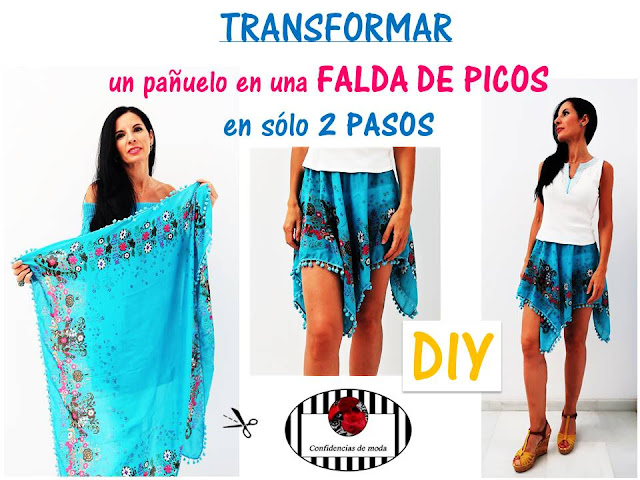 DIY. Cómo transformar un pañuelo en una falda de picos en solo 2 pasos