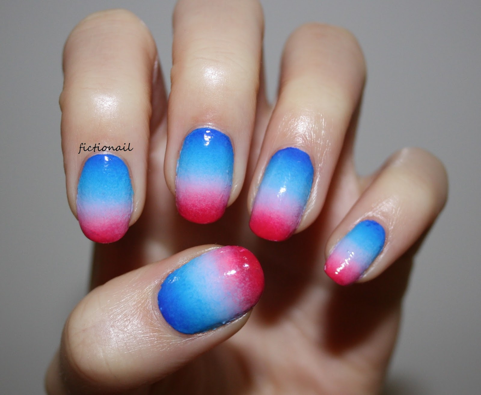 Blue Glitter Gradient Nails - wide 5