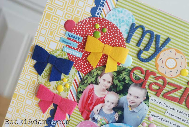 How to Create a Layout using Circles of Patterned Paper by @jbckadams (Becki Adams) for Bella Blvd #scrapbooking #papercrafting #bellablvd