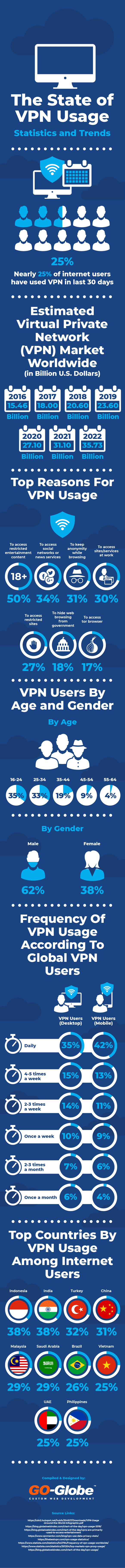 The Popularization of Virtual Private Networks - infographic