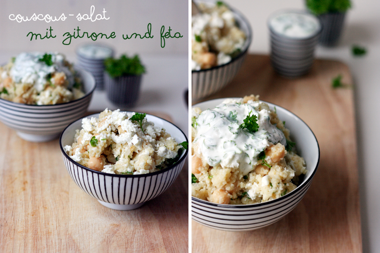 Couscous-Salat mit Zitrone und Feta Kochkarussell: Couscous-Salat mit Zitrone und Feta