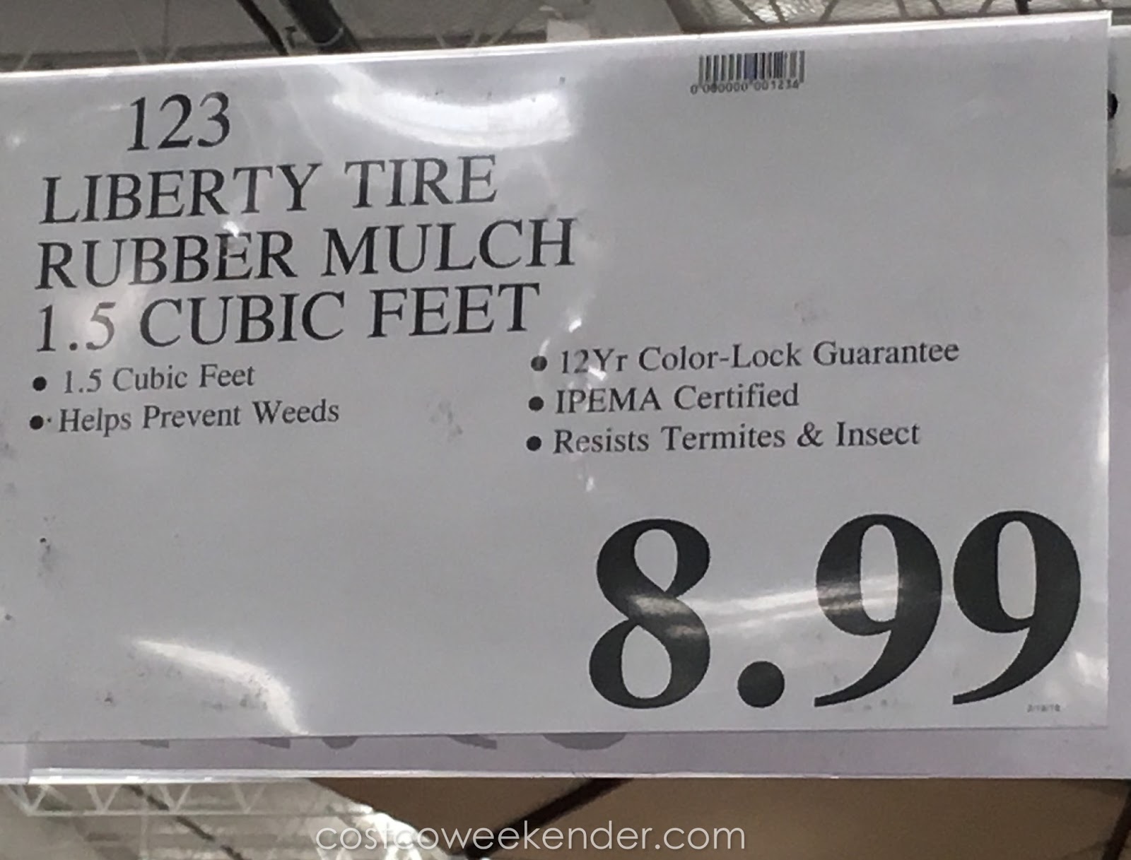Ground Smart Liberty Tire Rubber Mulch Costco Weekender