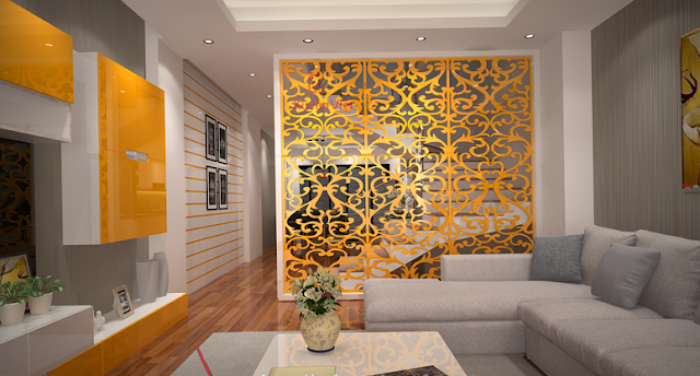 Vách ngăn cnc cầu thang đẹp 