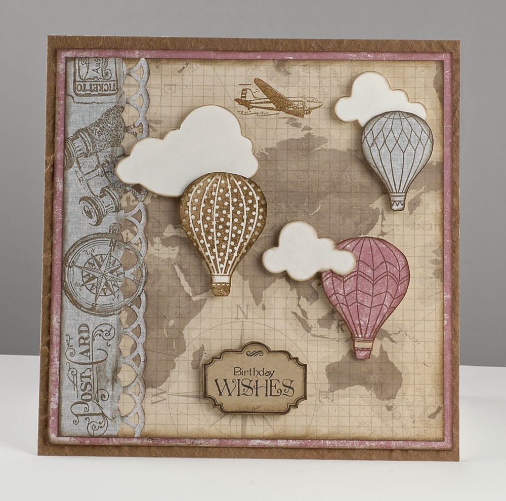 Rosebud Crafts Hot Air Balloon Birthday Card