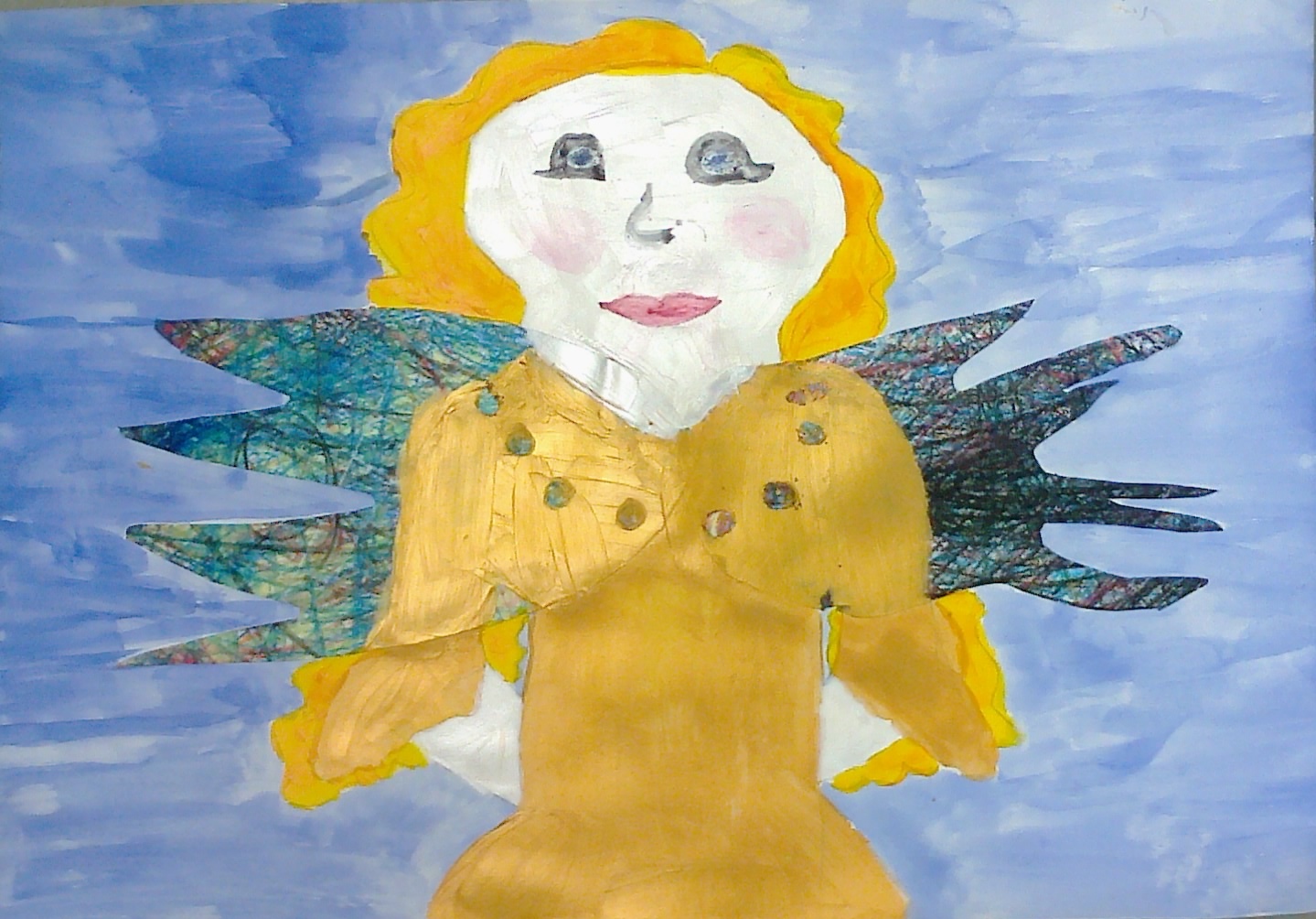 klaudia's art students: malen zu musik im kreis & collage