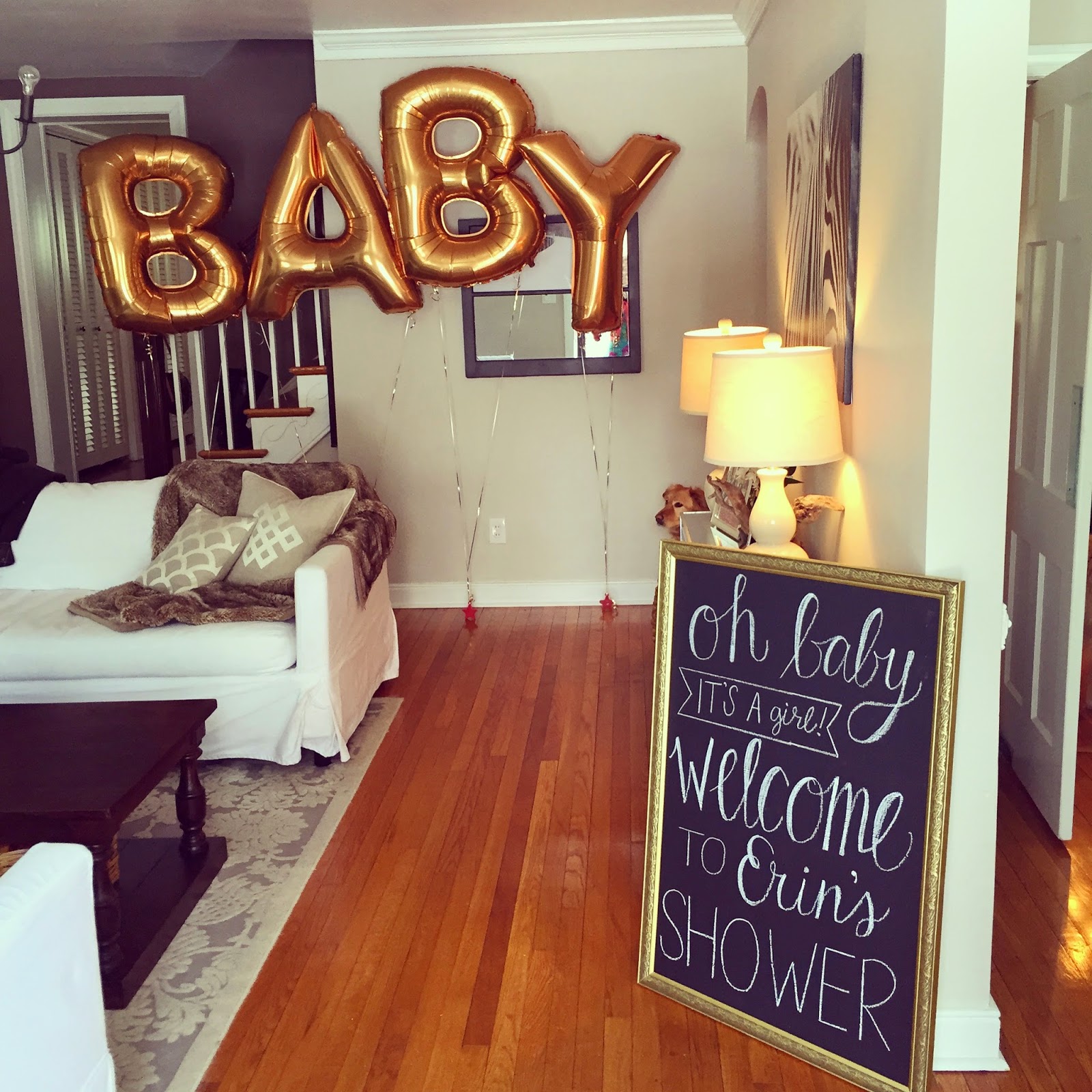 Alexandra Bee Blog: Glam Coral & Gold Baby Shower