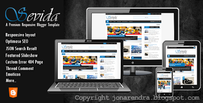 Template Blogger Sevida Free Premium template SEO