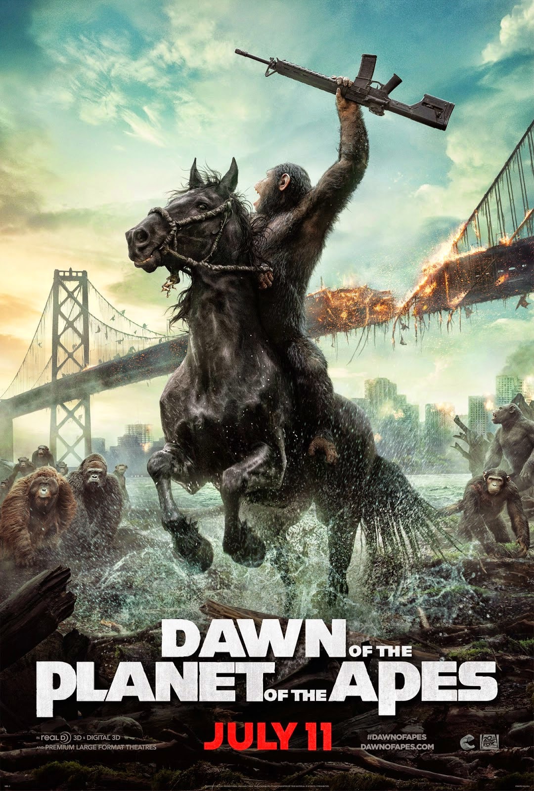 DAWN OF THE OF THE APES (2014) NEW POSTER, NEW