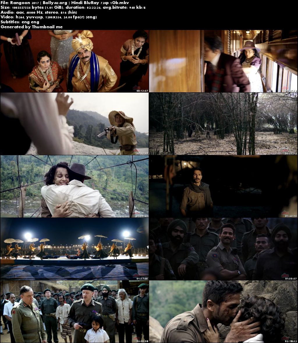 Rangoon 2017 BluRay 450MB Full Hindi Movie Download 480p