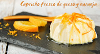 Capricho fresco de queso y naranja