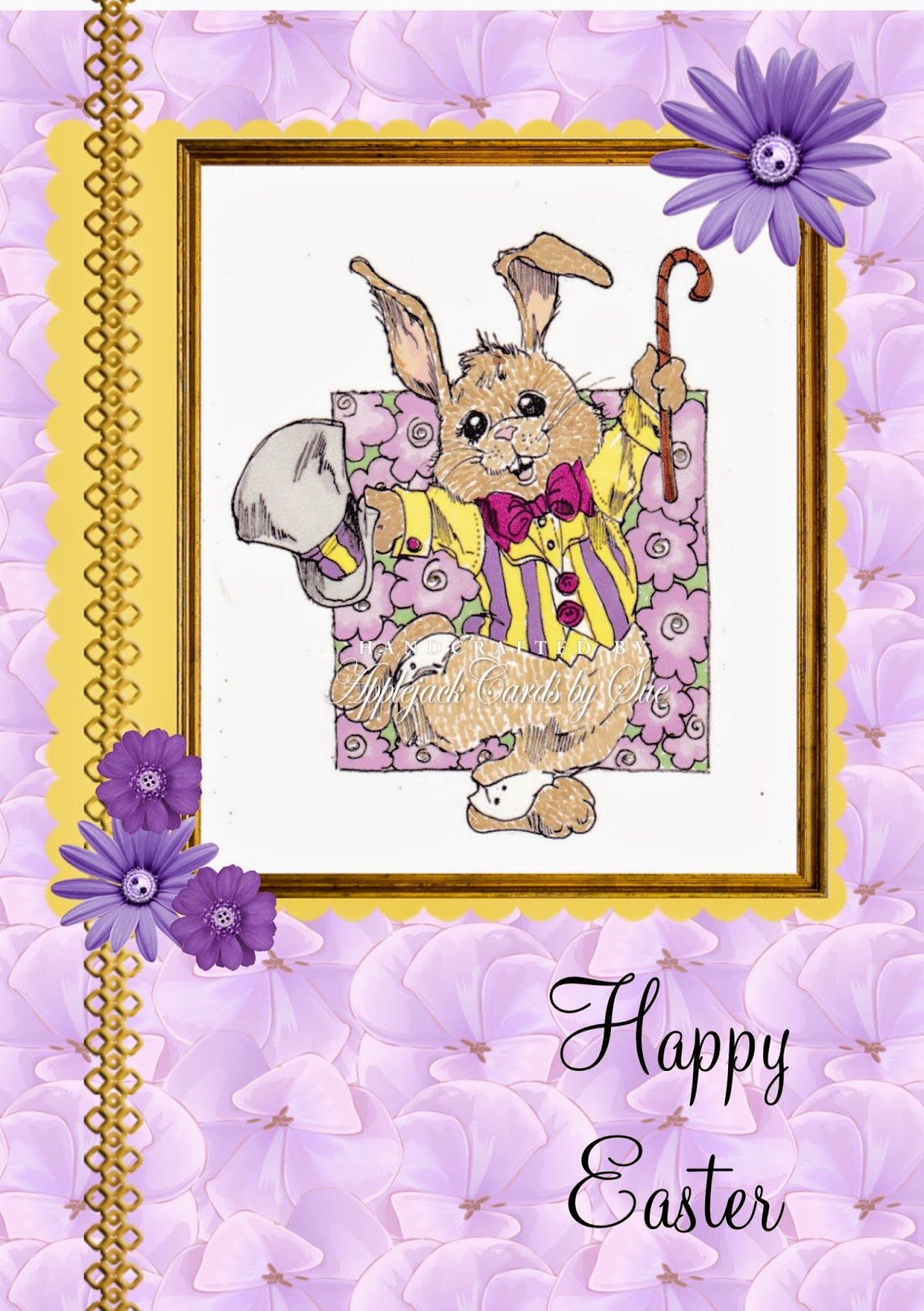 applejack cards by sue Easter Bunny