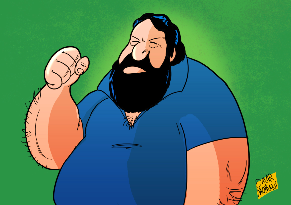 Omar Momani cartoons Bud Spencer