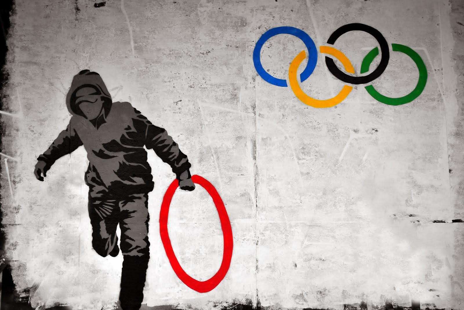 Banksy Olympic-rings
