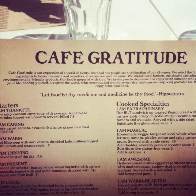 Souvenir Chronicles CAFE GRATITUDE