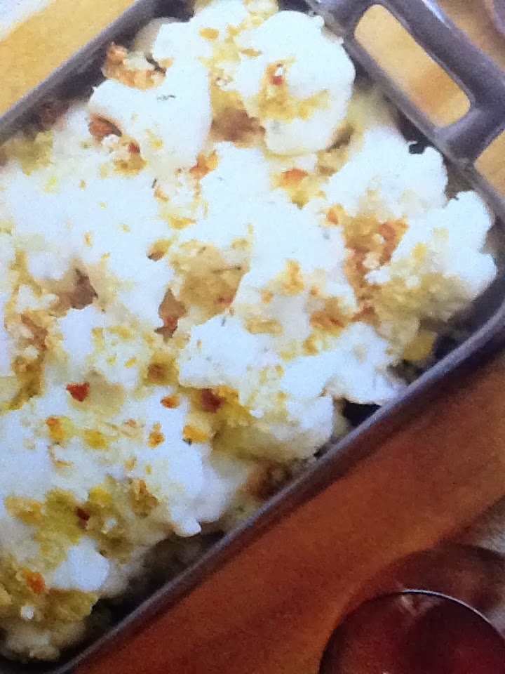 What's for dinner? Mom Cauliflower Fontina Gratin