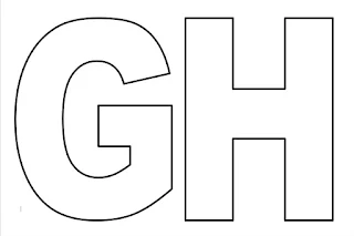 Moldes de letras G e H