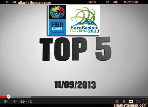 FIBA Eurobasket 2013: Top 5 plays September 11 (VIDEO)