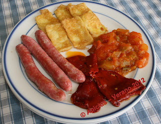  1034º Menú, Plato combinado, ensalada y fruta 