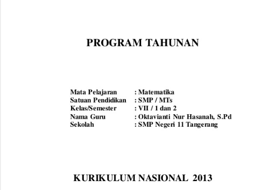 Prota Dan Promes Matematika Sma Kurikulum 2013 Revisi 2017 Doc