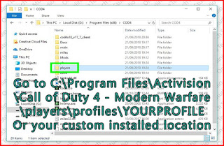 Go to players folder COD 4 MW Go to players folder COD 4 MW