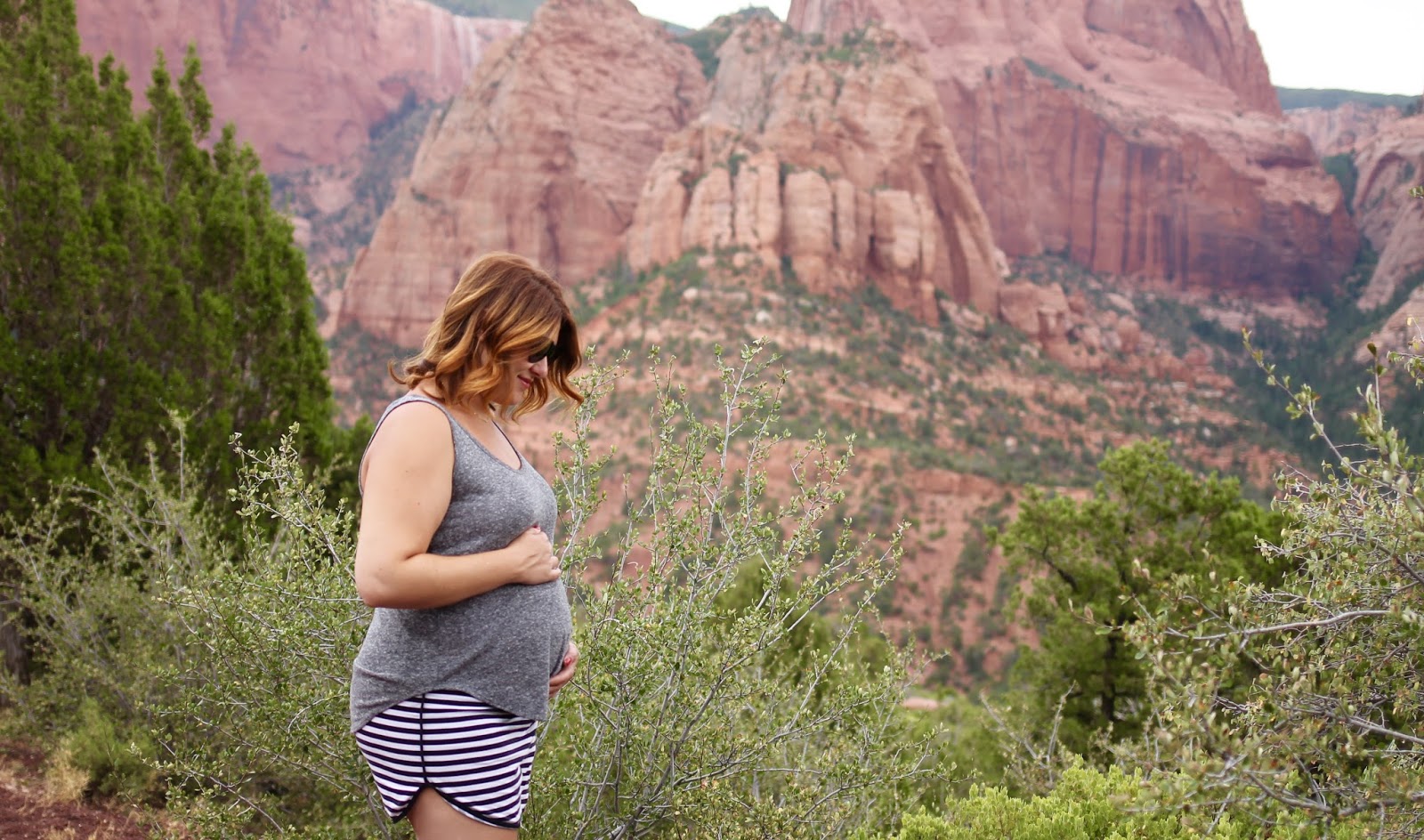 maternity, kolob canyon, ghd classic wave wand, oval wand, red hair, converse