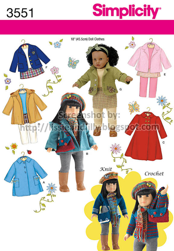 Lissie & Lilly Simplicity Patterns on Sale at JoAnn for 1