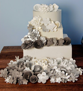wedding cake grey silver gray wedding theme
