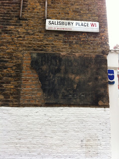 Ghost sign on the corner of Salisbury Place, London W1