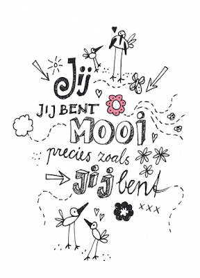 Studio Vrolijk - jij bent mooi precies zoals jij bent - kaart