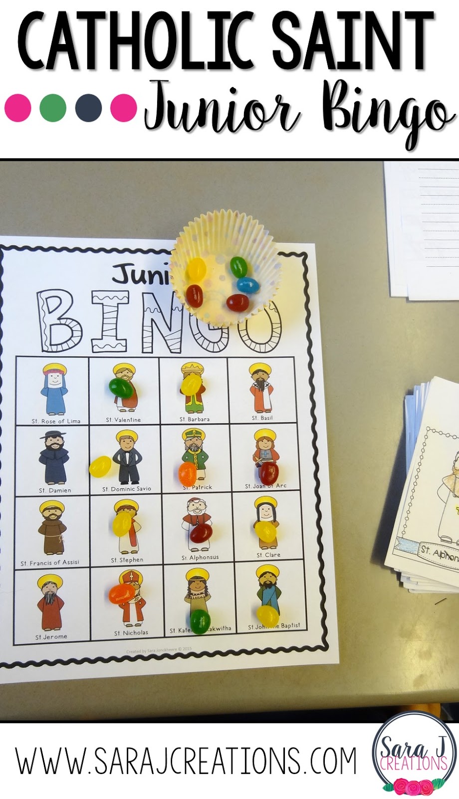 Catholic Saint Bingo - The Junior Version | Sara J Creations