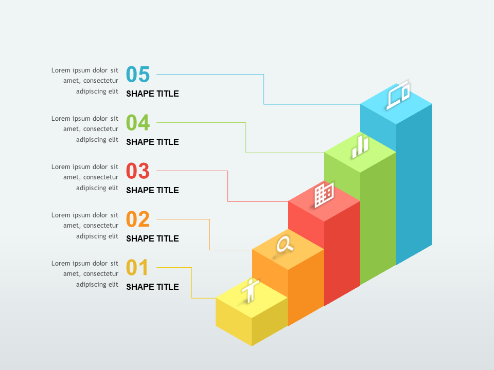 Smart Bar Graph Step PowerPoint Template PowerPoint Free