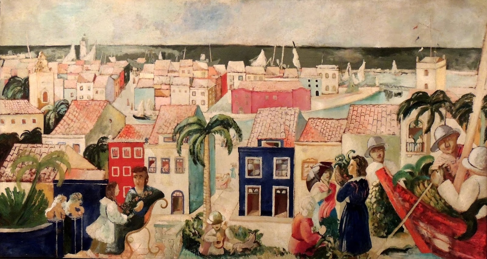 Visão Romântica do Porto do Recife - Pintura de Cícero Dias Cícero Dias, da cidade de Escada - PE para o mundo