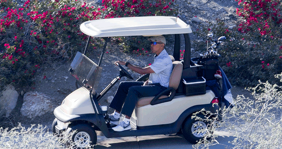 Obama Drive Himself4 Barack Obama pictured for the first time since he left office...and he's driving himself (photos)