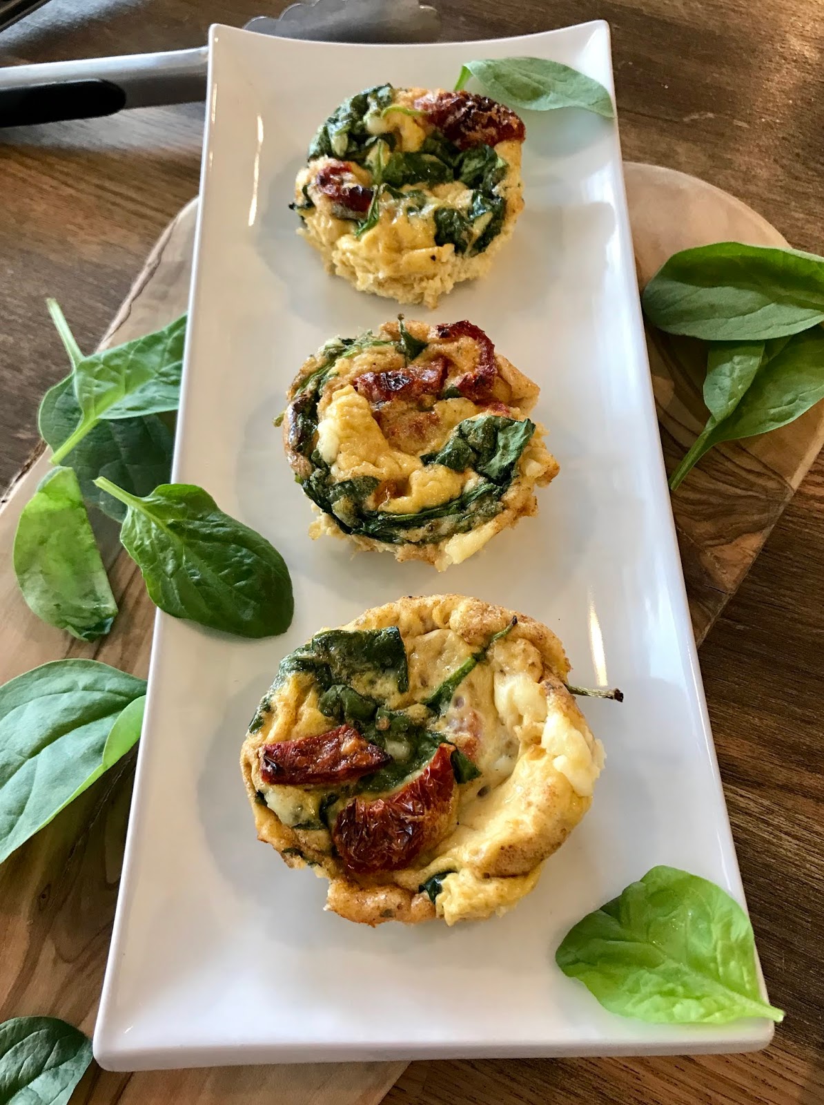 Once upon a cook Goat Cheese, Sun Dried Tomato, and Spinach Mini Quiche