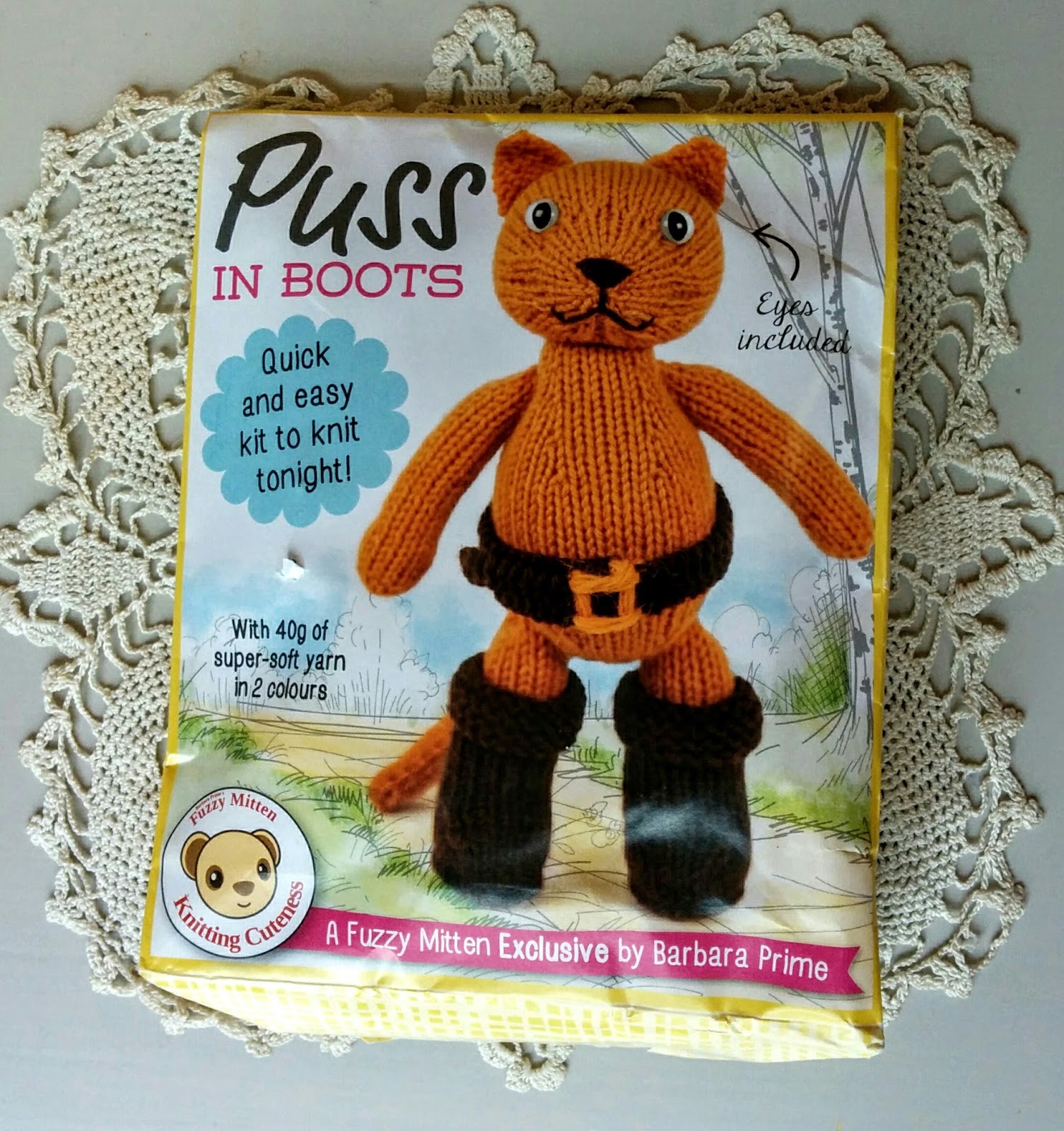 Fuzzy Thoughts 10th anniversary giveaway Puss in Boots kit